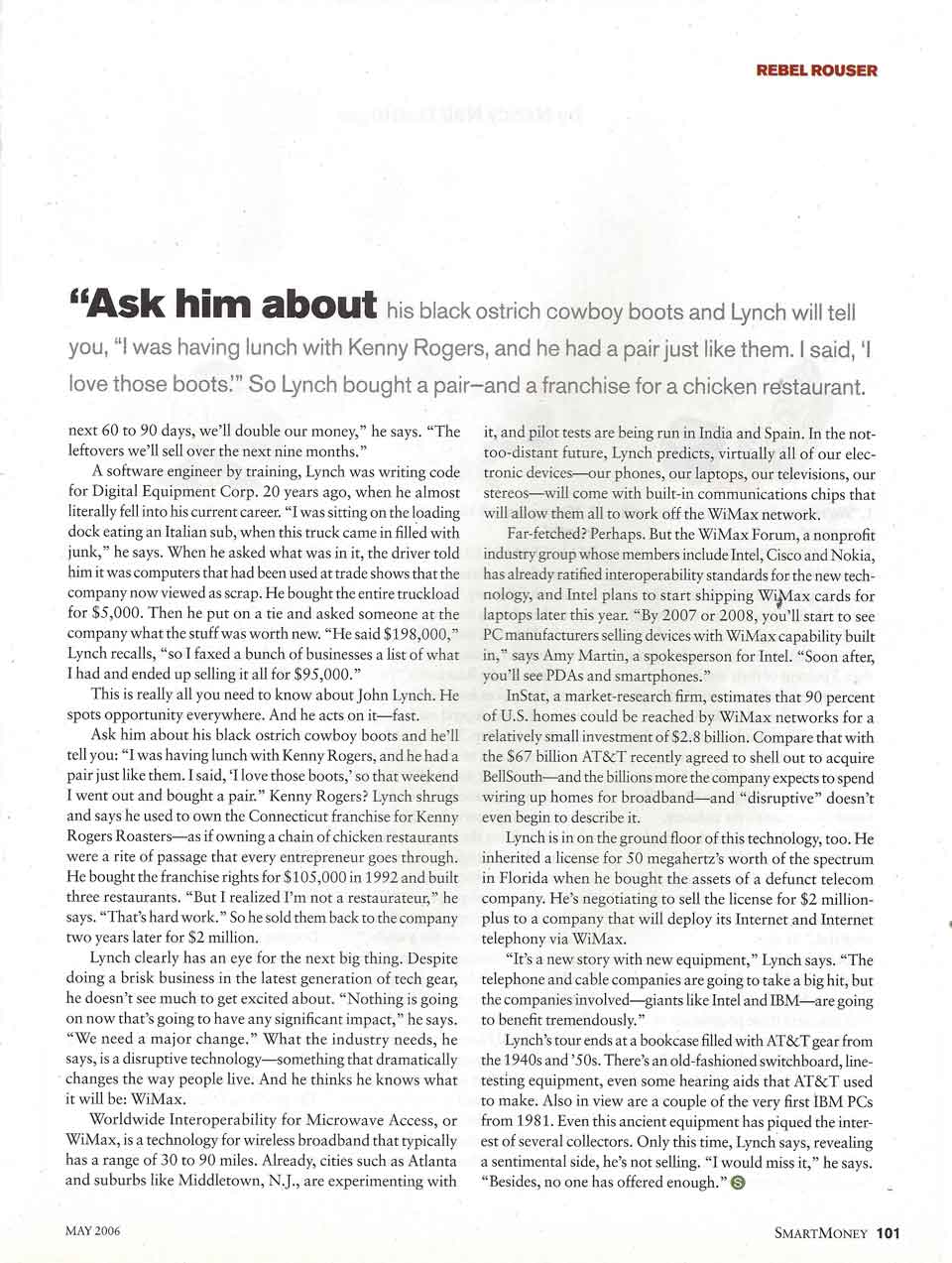 Smart Money Magazine - Rebel Rouser